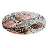 Waterverf Protea Eucalyptus Boeket Snijplank (Hoek)
