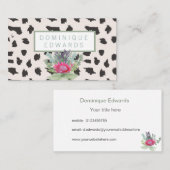 Waterverf Protea Floral Chic Modern Visitekaartje (Voorkant / Achterkant)
