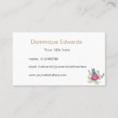 Waterverf Protea Floral Rustic Visitekaartje (Achterkant)