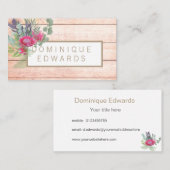 Waterverf Protea Floral Rustic Visitekaartje (Voorkant / Achterkant)