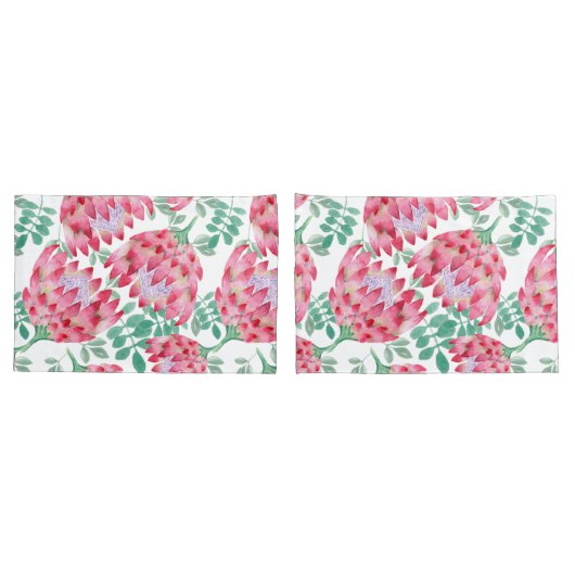 Waterverf Protea Kussensloop (Achterkant-Set)
