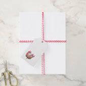 Waterverf Protea op wit Label Cadeaulabel (Met Touw)