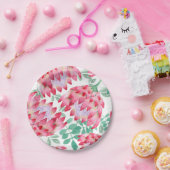 Waterverf Protea Papieren Bordje (Feest)