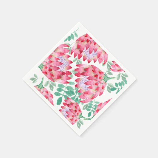 Waterverf Protea Servet (Hoek)