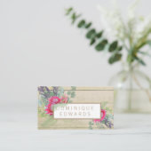 Waterverf Protheefbloem Visitekaartje (Staand voorkant)