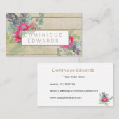 Waterverf Protheefbloem Visitekaartje (Voorkant / Achterkant)