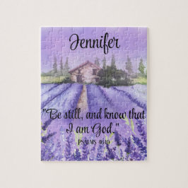 Waterverf Provence Lavender Field Scripting Faith Legpuzzel