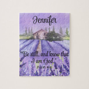 Waterverf Provence Lavender Field Scripting Faith Legpuzzel