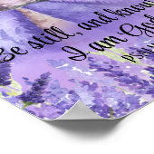 Waterverf Provence Lavender Field Scripting Faith Poster (Hoek)