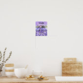 Waterverf Provence Lavender Field Scripting Faith Poster (Keuken)