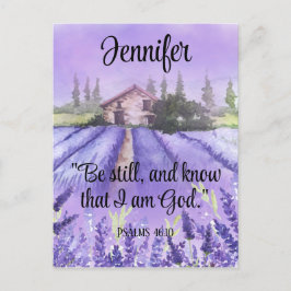 Waterverf Provence Lavender Scripting Aanmoediging Briefkaart