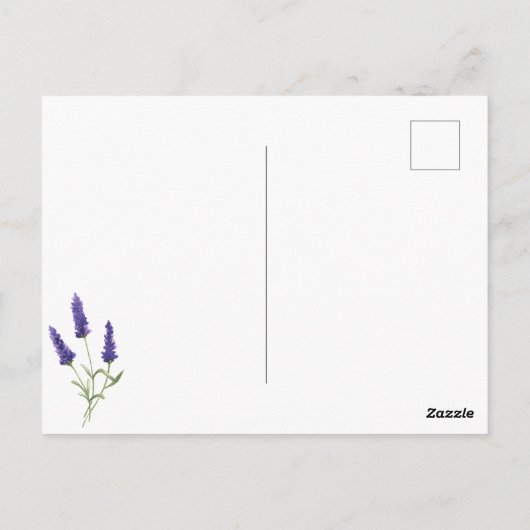 Waterverf Provence Lavender Scripting Aanmoediging Briefkaart (Achterkant)