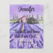 Waterverf Provence Lavender Scripting Aanmoediging Briefkaart (Voorkant)