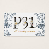 Waterverf Proverbs 31 Christelijke berichtenkaart Visitekaartje (Voorkant)