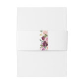 Waterverf Pruim Paars Blush Bloem Bruiloft Uitnodigingen Wikkel (Achterkant Voorbeeld)