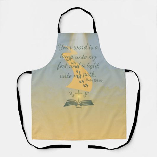 Waterverf Psalm 119:105 Schort (Voorkant)