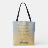 Waterverf Psalm 119:105 Tote Bag (Achterkant)