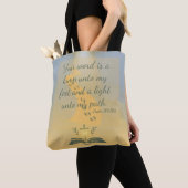 Waterverf Psalm 119:105 Tote Bag (Dichtbij)