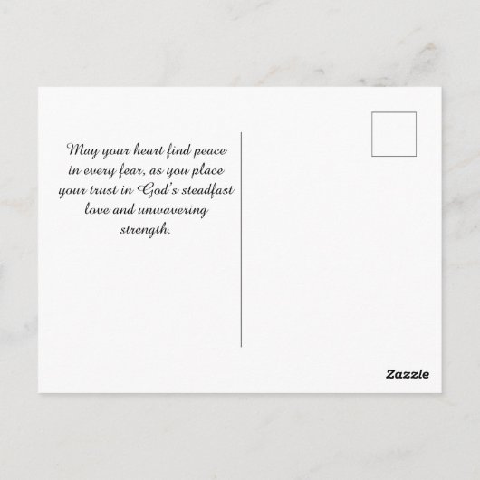 Waterverf Psalm 56:3 Briefkaart (Achterkant)