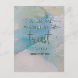 Waterverf Psalm 56:3 Briefkaart