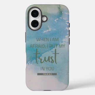 Waterverf Psalm 56:3 iPhone 16 Hoesje