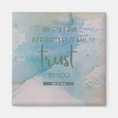 Waterverf Psalm 56:3 Magnet (Voorkant)