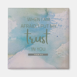 Waterverf Psalm 56:3 Magnet