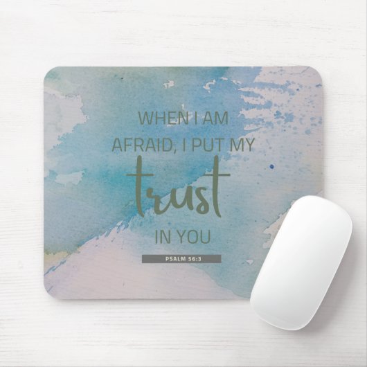 Waterverf Psalm 56:3 Muismat (Met muis)