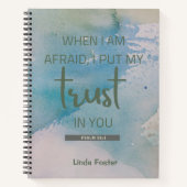 Waterverf Psalm 56:3 Notitieboek (Voorkant)