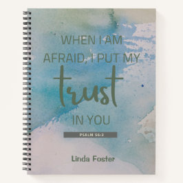 Waterverf Psalm 56:3 Notitieboek