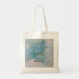 Waterverf Psalm 56:3 Tote Bag