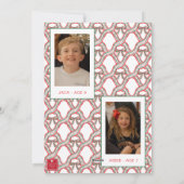 Waterverf Pset Bow Garland kerst Feestdagenkaart (Achterkant)