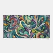 Waterverf psychedelische ingewikkelde patronen bureaumat (Voorkant)