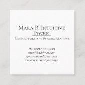 *~* Waterverf Psychisch medium Intuïtieve lezer Vierkante Visitekaartje (Achterkant)