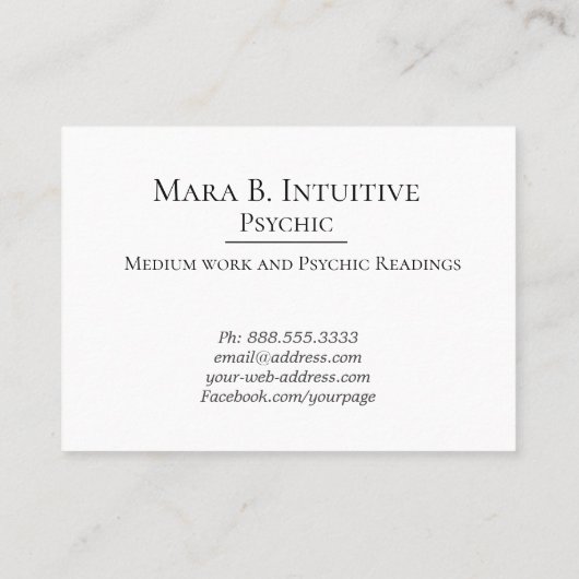 ~* Waterverf - Psychische lezer Medium Intuïtief Visitekaartje (Achterkant)