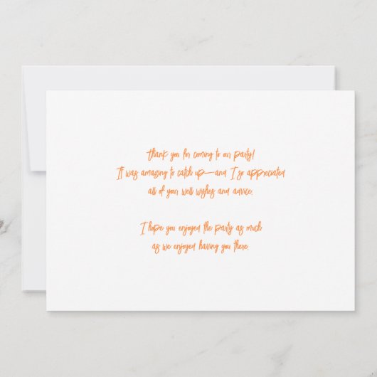 Waterverf Pug en Perzik Bloemen Verjaardagsfeest Bedankkaart (Achterkant)