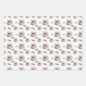 Waterverf Pug in Santa Hat Kerst Inpakpapier Vel (Voorkant 2)