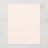 Waterverf Pug Peach Floral Baby shower Uitnodiging (Achterkant)