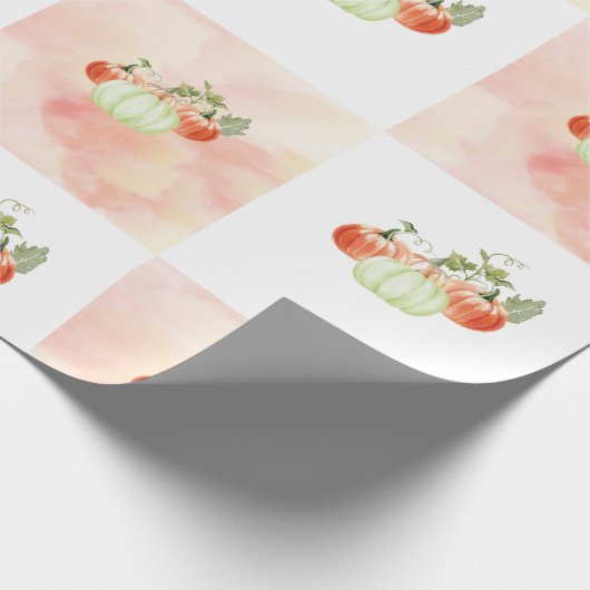 Waterverf Pumkins Cadeaupapier (Hoek)