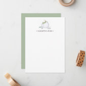 Waterverf Pumpkin - Aangepaste schrijfwaren Notitiekaartje (Voorkant / Achterkant in situ)