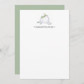 Waterverf Pumpkin - Aangepaste schrijfwaren Notitiekaartje (Voorkant / Achterkant)