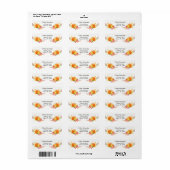 Waterverf Pumpkin-adreslabel Etiket (Full Sheet)