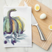 Waterverf Pumpkin Autumn Kitchen Towel Decor Theedoek (Quarter Fold)