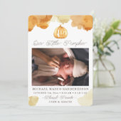 Waterverf Pumpkin Baby Aankondiging (Staand voorkant)