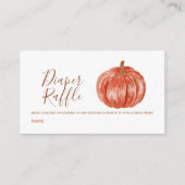 Waterverf Pumpkin Baby shower Diaper Raffle Encl Informatiekaartje (Voorkant)