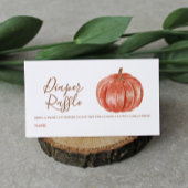 Waterverf Pumpkin Baby shower Diaper Raffle Encl Informatiekaartje