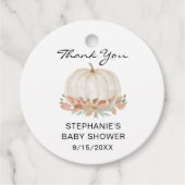 Waterverf Pumpkin Baby shower Hartelijk dank Bedankjes Labels (Voorkant)