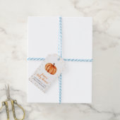 Waterverf Pumpkin Baby shower Hartelijk dank Cadeaulabel (Met Touw)