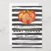 Waterverf Pumpkin Baby shower Uitnodiging (Voorkant / Achterkant)