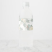 Waterverf Pumpkin-Baby shower Waterfles Etiket (Achterkant)